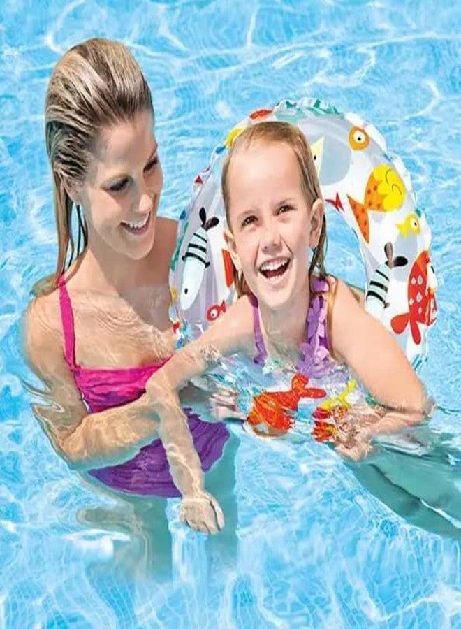 Denique Swimming Ring Swim Pool Party Tube for Kids Swimming Leering Ring for Girls and Boys Swimming Tube Inflatable Swim Ring (60 CM) - Image 3